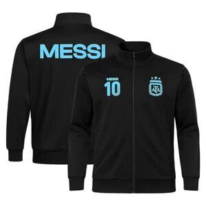 Lionel Messi Argentina NEW Full Zip Black Track Jacket #10 Men's L
